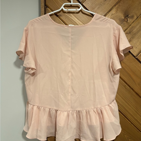 GAP Pink Peplum Cap Sleeve Blouse - Picture 2 of 4